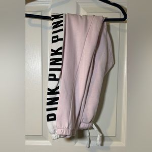 VS PINK joggers - light pink with white/black logo